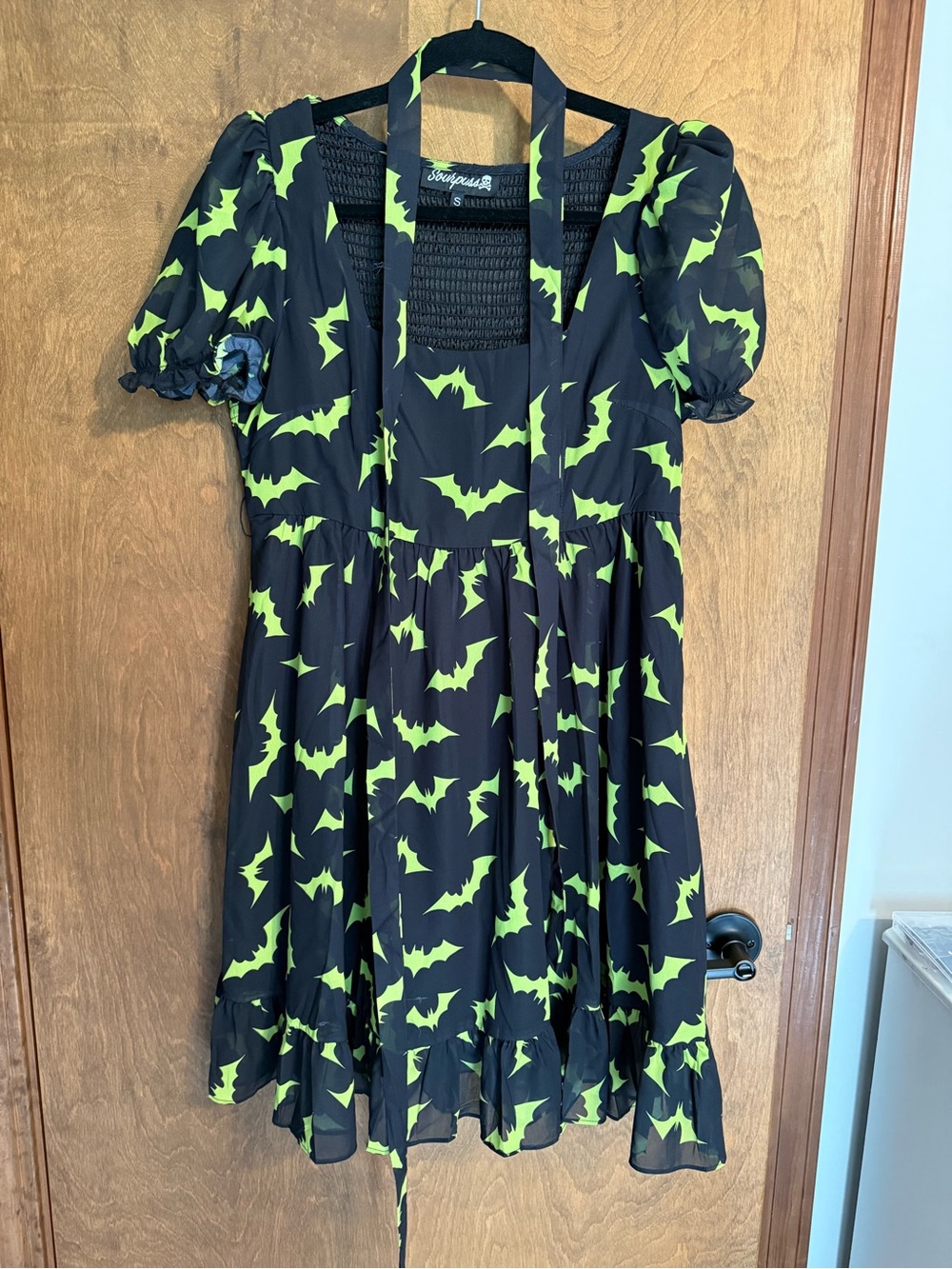 Sourpuss Black Top with Neon Green Accent